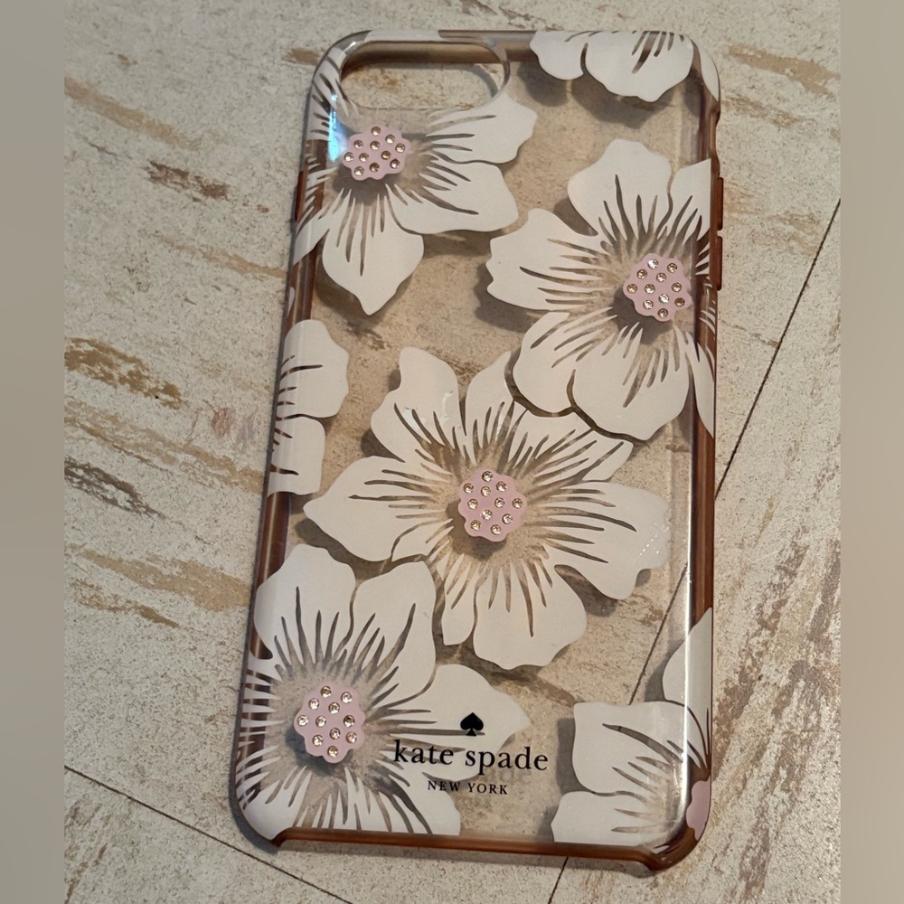 Kate Spade Floral iPhone 8 Plus Case - Pink and White